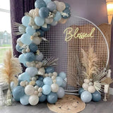 PartyWoo Dusty Blue Balloons 50pcs 12 Inch Light Blue Aqua Boho Latex