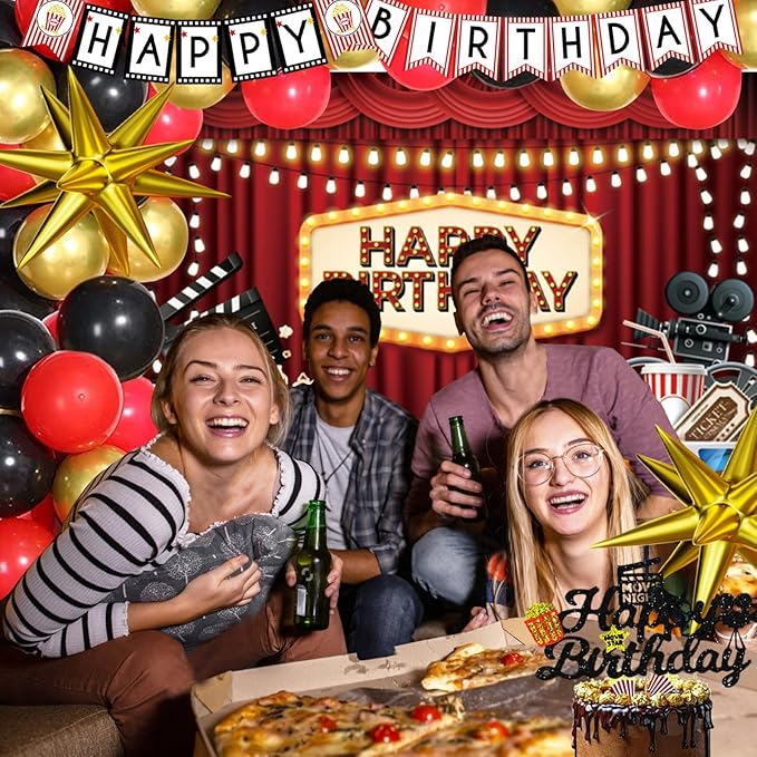 Movie Night Birthday Party Decorations Movie Theater Hollywood