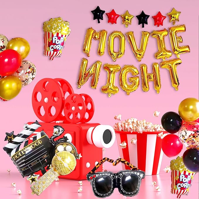 Movie Night Decorations 26 Pcs Movie Night Supplies Movie Theme