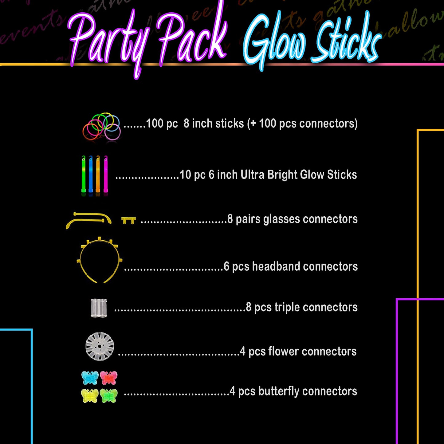 240 Glow Sticks Halloween Party Pack – Glow Activities For Families –