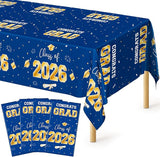 QZYL 4 Pack Graduation Decorations 2026, 54" x 108" Blue and Gold