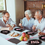 96 Pieces 85th Birthday Party Plates Rose Gold Cheers to 85 Years
