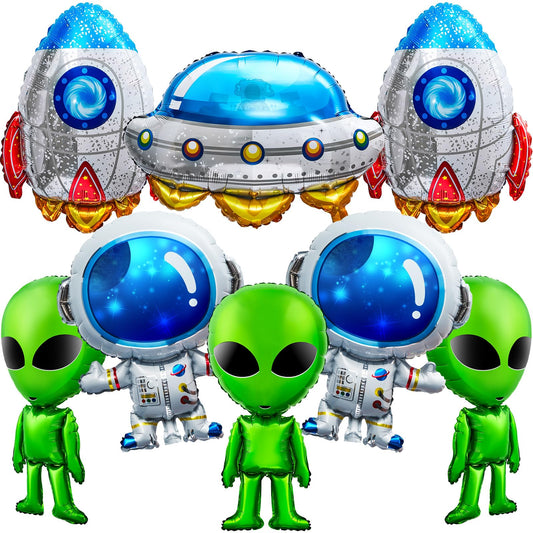 Jenaai 8 Pcs 31.5 Inch Inflatable Alien Balloons Alien Party