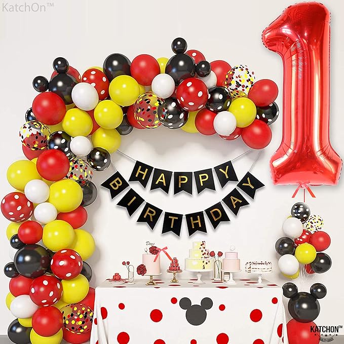 KatchOn, Red Number 1 Balloons - 40 Inch | Foil Balloon For 1 Happy