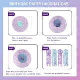 Mermaid Birthday Decorations For Women Colorful Jellyfish Lanterns