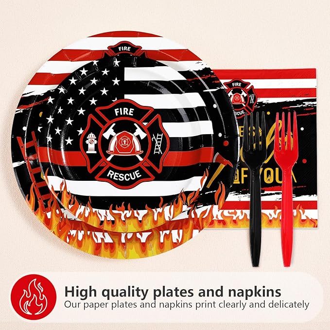 96 Pcs Firefighter Retirement Party Supplies We Are So Proud of You