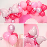 Pink 2nd Birthday Balloons Decorations, Hot Pink Rose Polka Dots