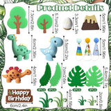 Simpfo 27 PCS Dinosaur Cake Topper Birthday Decorations Set with