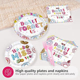96PCS Farewell Retirement Party Supplies Colorful Donut Forget Us