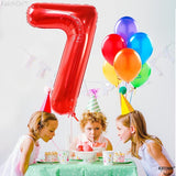 KatchOn, Giant Red Number 7 Balloon - 40 Inch | 7th Birthday Balloon