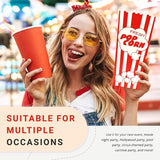 30 Movie Night Popcorn Paper Boxes Buckets 7.75 Inches Tall Large