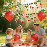 Strawberry Garland Banner Berry First Birthday Decor Strawberry