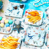 72 Pcs Under The Sea Plates and Napkins Set Serve 36 7 Square Paper