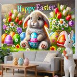 Easter Banner Polyester 43x70.86 Inches Large Easter