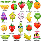 28 Pcs Summer Fruit Foil Aluminum Helium Balloons for Tutti Fruit