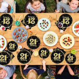 96 Pcs 21st Birthday Party Supplies for 24 Guests Cheers to 21 Years