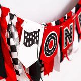 Racing Car ONE High Chair Banner Racing Car First Birthday Party