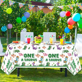 Dinosaur 1st Birthday Party Tablecloths 3Pcs One A Saurus Party