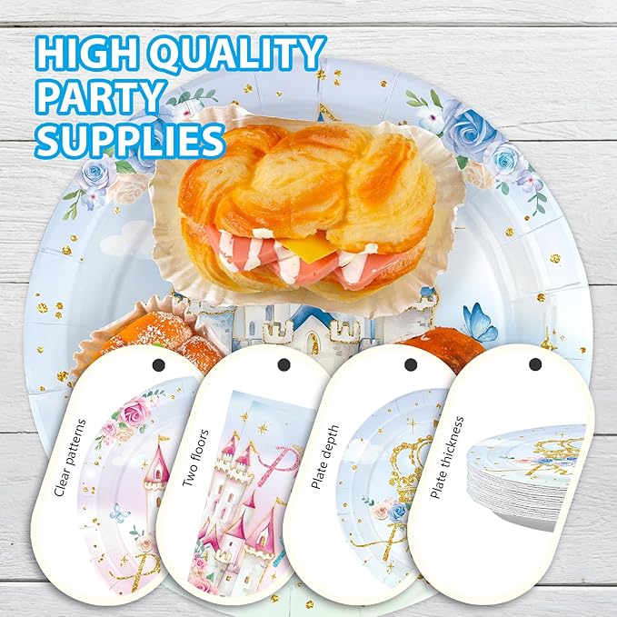 96 Pcs Princess or Prince Gender Reveal Decorations Princess Prince