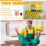 WILLBOND 120 Pcs Construction Party Cups Construction Party Favors