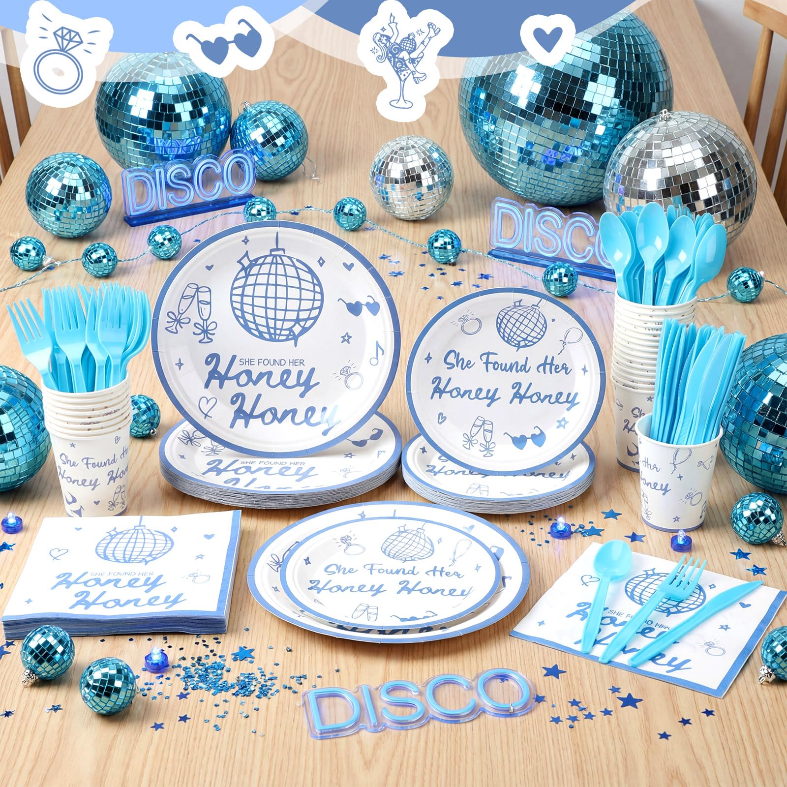 Sunnychicc 168 Pcs She Found Her Honey Honey Bridal Shower Party