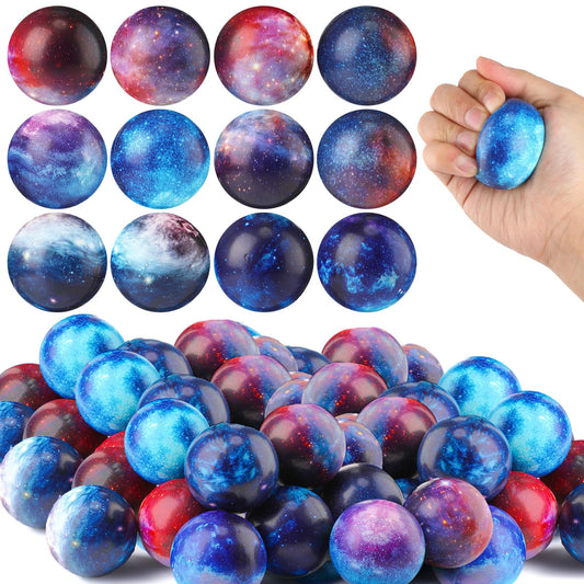 Libima 120 Pcs Galaxy Stress Ball Bulk for Kid Adult Squeeze 2 Inch