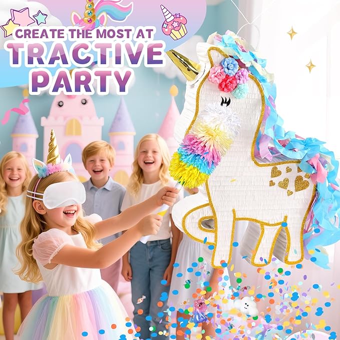 24 Large Rainbow Unicorn Pinata for Birthday Party Large Magical