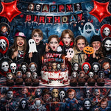 Horror Birthday Party Decorations 50 Pcs Halloween Theme Kit with