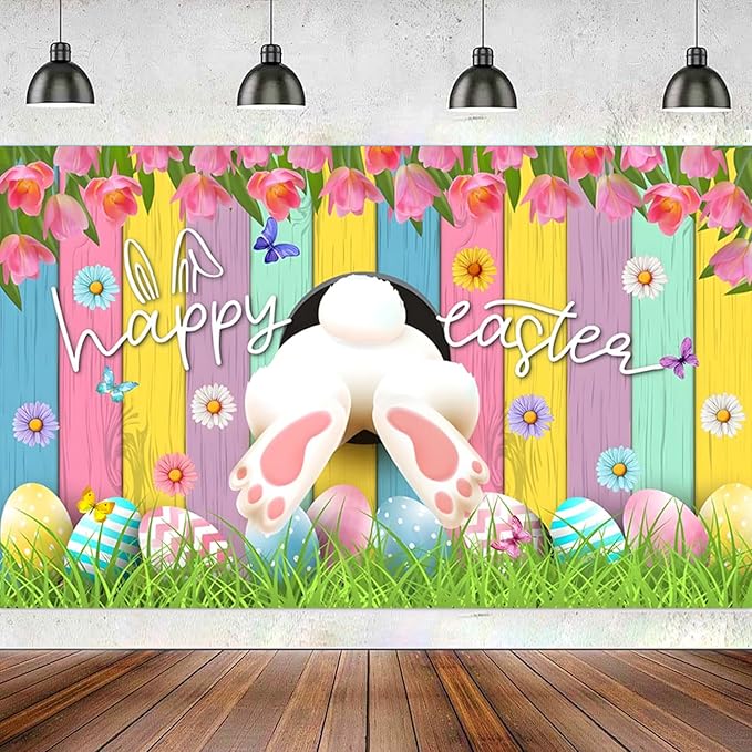 Easter Themed Party Decorations Happy Easter Banner Rabbit Egg