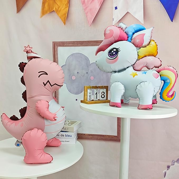 Self Standing Unicorn Animal 4D Foil Balloons For Unicorn Theme Kids