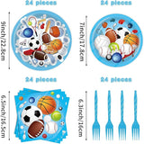 96 Pcs Sports Themed Birthday Party Supplies Sports Party
