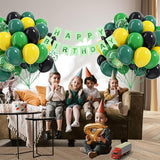 60pcs Tractor Balloons 12inch with Black Green and Yellow Balloons