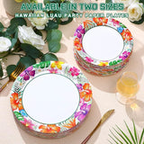 60 Pcs Summer Party Paper Plates Disposable Round Paper Dessert