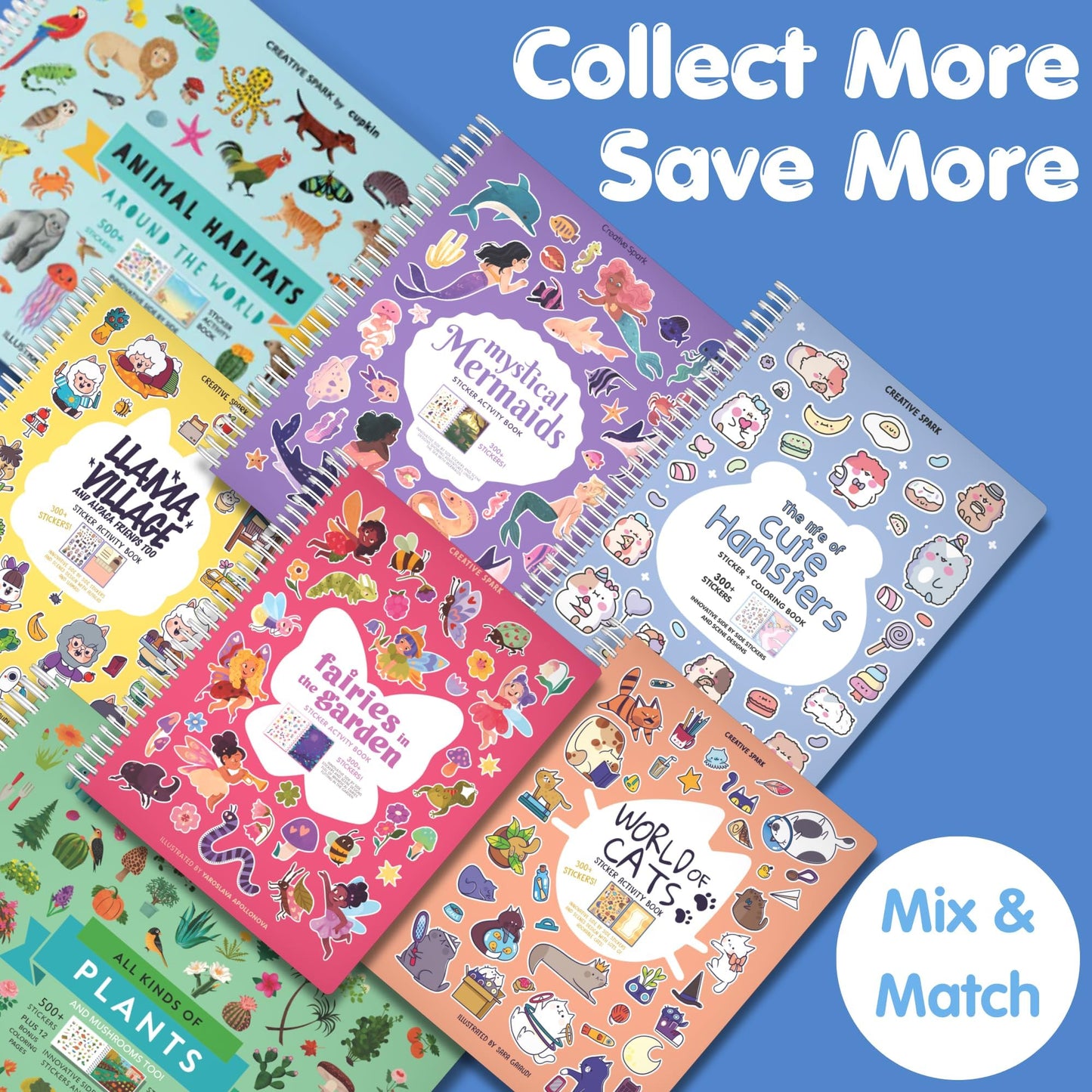 CUPKIN Outer Space Sticker Book for Kids 2-4, 500+ Kids Stickers 12