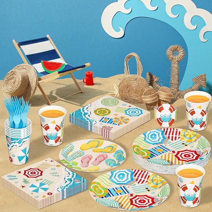 Summer Beach Party Decorations Hawaiian Beach Pool Umbrella Flip