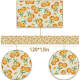 Pudodo Orange Citrus Table Runner Little Cutie Themed Birthday Baby
