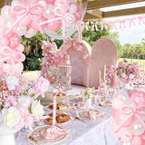 Kriyokiaa Pink Bow Birthday Decorations 92pcs Coquette Birthday Decor