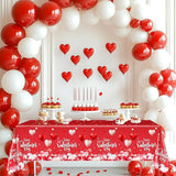 3 pcs Valentines Day Tablecloths Happy Valentines Day Plastic