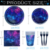 Space Galaxy Party Supplies Tableware Set Outer Space Theme Birthday