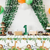 Jungle Safari Tablecloths 3Pcs Wild Animal Table Cover for Safari