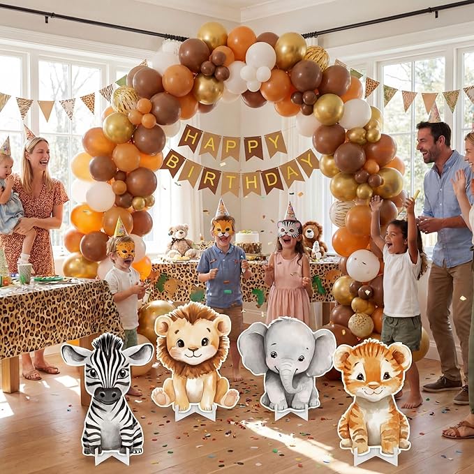 4 Pcs Large 24 x 32 Safari Animals Cardboard Cutouts Wildlife Jungle