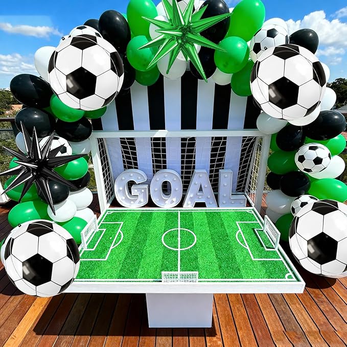 Biapian Soccer Balloons, 6 Pcs 22 Inch Soccer Ball Balloons, Big