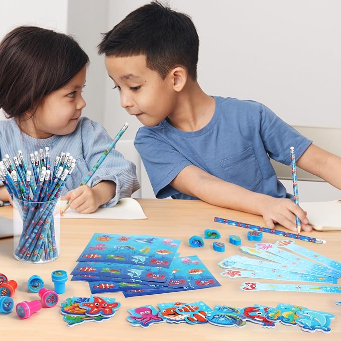 168 Pcs Under The Sea Stationery Ocean Themed Goodie Bag Stuffers