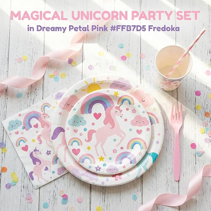 Unicorn Themed Party Decorations Supplies Rainbow Unicorn Themed
