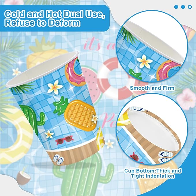 120PCS Summer Pool Party Supplies Swimming Beach Ball Themed