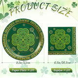 48 pcs St Patrick's Day Tableware Sets 9 Inch Shamrock Clover