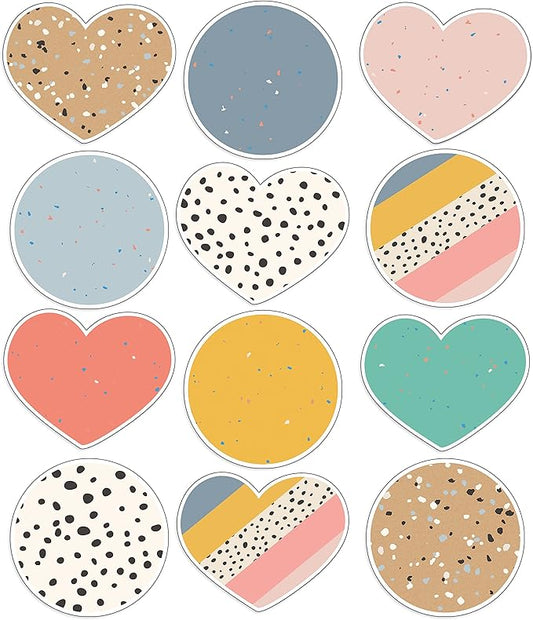 Carson Dellosa We Belong 12-Piece Jumbo Boho Decor, Pastel and Black