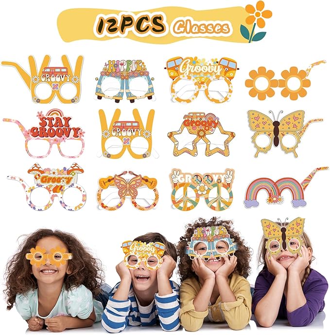 Groovy Party Favors Hippie Retro Boho Themed Birthday Party