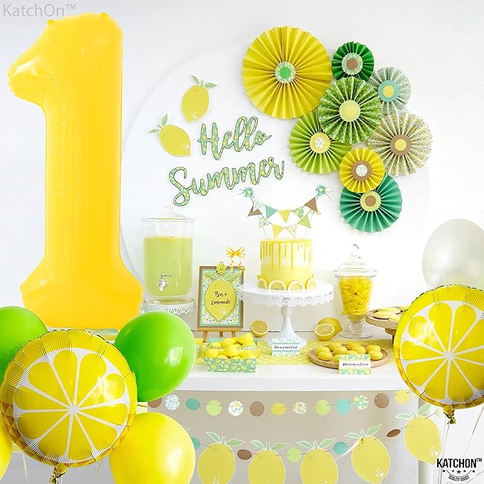 KatchOn, Yellow Number 1 Balloon - 40 Inch, Helium Supported | Mylar