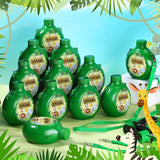 Eaasty 12 Set Jungle Safari Party Supplies Kids Canteens with Strap